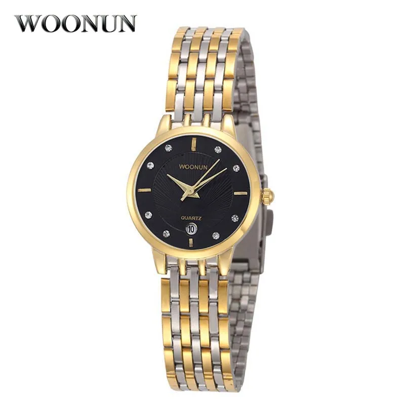 2020 WOONUN Ladies Watches Top Brand Luxury Gold Watch Full Steel Quartz Wrist Watches For Women Geneva Relogio Feminino hodinky