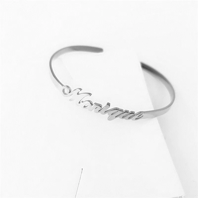 1Pcs Benutzerdefinierte Name Blume Armband Für Frau Edelstahl Schmuck Trendy Personalisierte Sonnenblumen Armband Handgelenk Zubehör Geschenk