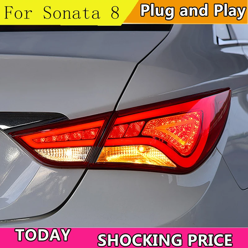 

Задний светодиодный фонасветильник для Hyundai Sonata, 2011-2014, 8 задних светодиодов