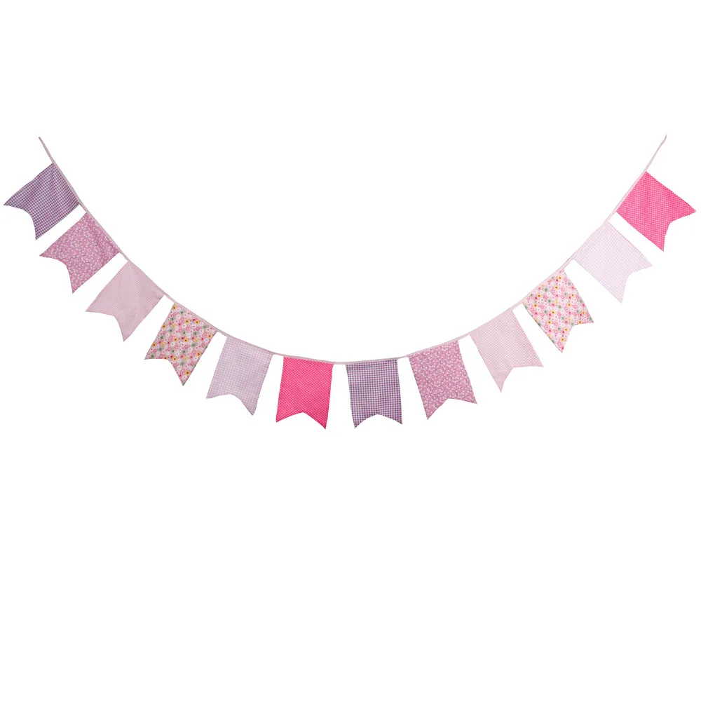 3.5M Multicolor tkanina trznadel 12 Fishtail flagi dekoracje weselne Banner Home Baby Shower Carnival Garland — zdjęcie 3