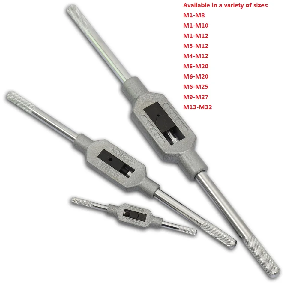 HSS Tap Wrench for Hand Using Adjustable Hand Tool Multiple Size