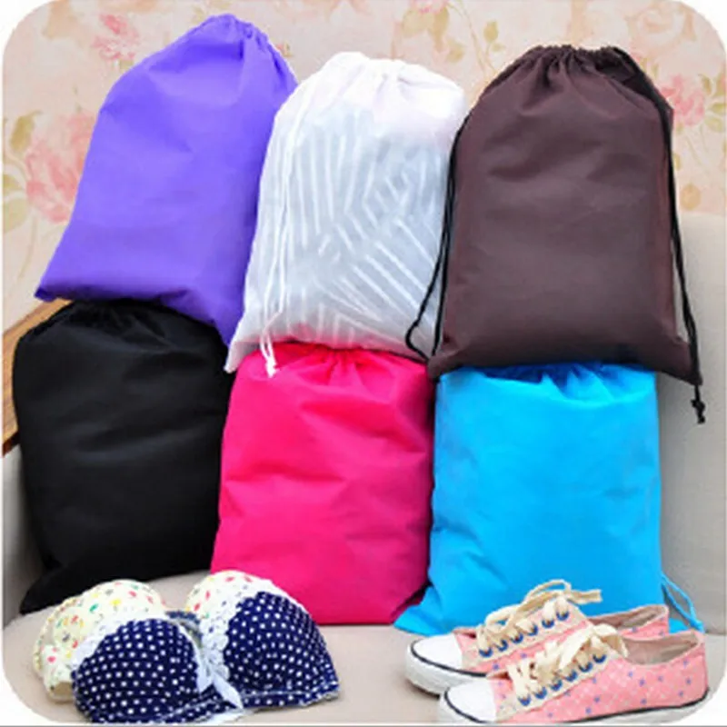 

500X Waterproof Non-woven shoe Clothes storage bag Travel Wash Pouch 6 Colors 30*40CM