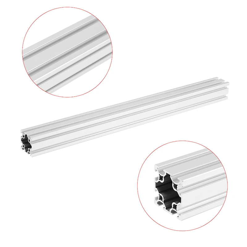 500mm Length 4040 Double T-Slot Aluminum Profiles Extrusion Frame Based on 2020 For CNC 3D Printers Plasma Lasers