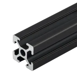 1PC BLACK 2020 European Standard Anodized Aluminum Profile Extrusion 100mm - 800mm Length Linear Rail 500mm for CNC 3D Printer