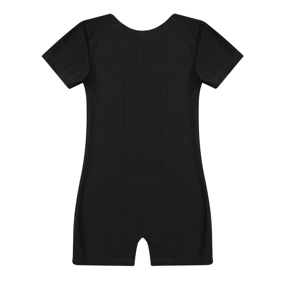 Kids Boys Girls Ballet Dance Gymnastics Leotards Bodysuit Short Sleeves Jumpsuit Unitard Gym Swimsuit Dancer Competition Costume