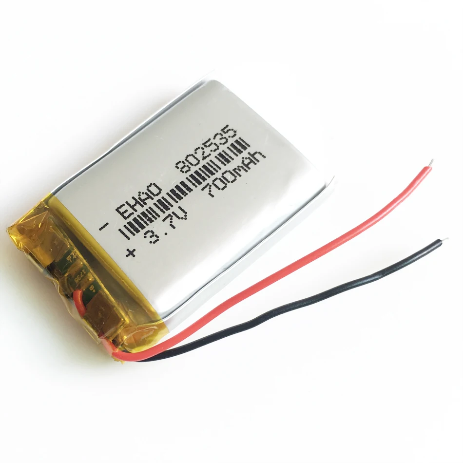 3.7 V 700 mAh 802535 Litowo-polimerowa LiPo akumulator do Mp3 słuchawki PAD DVD E-book zestaw słuchawkowy bluetooth kamera 8*25 * 35mm