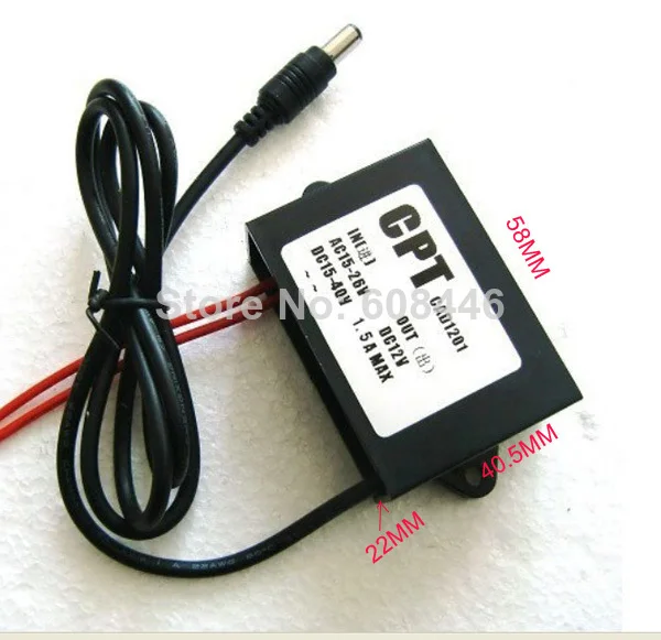 

DC (15-40V) / AC (15-26V) To DC Buck Converter 12V 1.5A 18W Power Converter Adapter for CCTV Camera Security