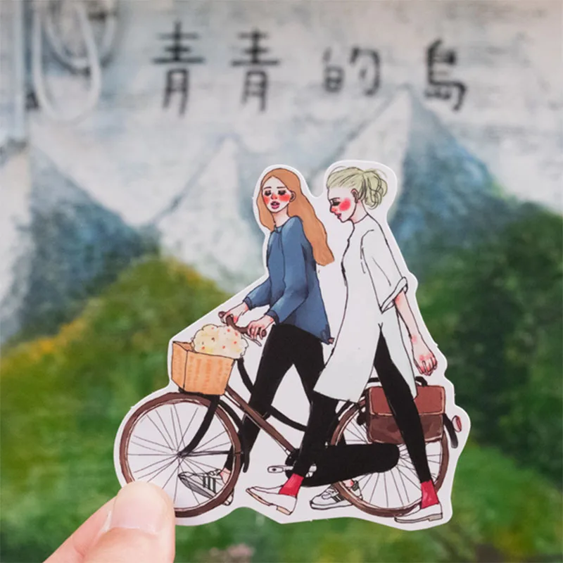 25PCS DIY scrapbooking stickers hand-painted fashion girlfriends girls stickers albums calendar happy planner decorative sticker