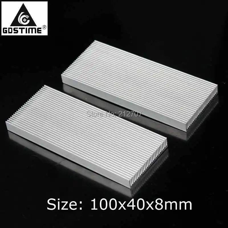 

10PCS Gdstime 100x40x8mm DIY Cooler Aluminum Heatsink Grille Shape Radiator Heat Sink Chip for IC LED Power Transistor