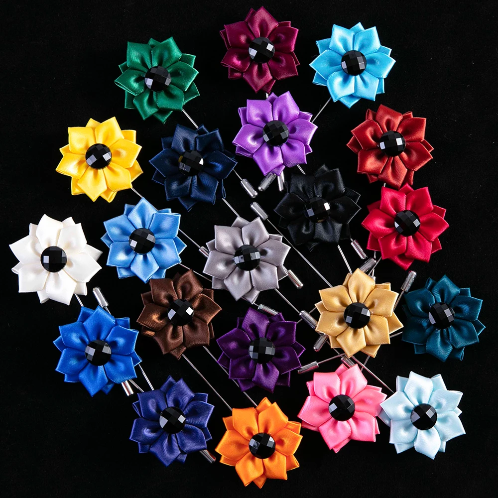 Men Flower Lapel Pin Mens Boutonniere for Suit Lapel Flower Stick Brooch Pin Wedding Party Suit Dress Corsage Bouquet