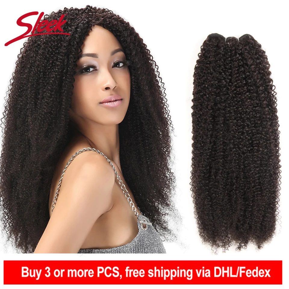 Mechones de pelo rizado Afro brasileño elegante, mechones de pelo Remy de Color negro Natural, 1 pieza, Envío Gratis