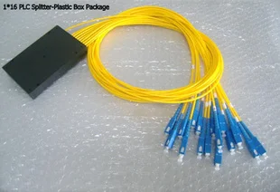 

Free Shipping 2pcs/lot GPON EPON 2.0mm 1M Fiber Length 1x16 ABS Box 1 16 SC/UPC Fiber Optical PLC Splitter