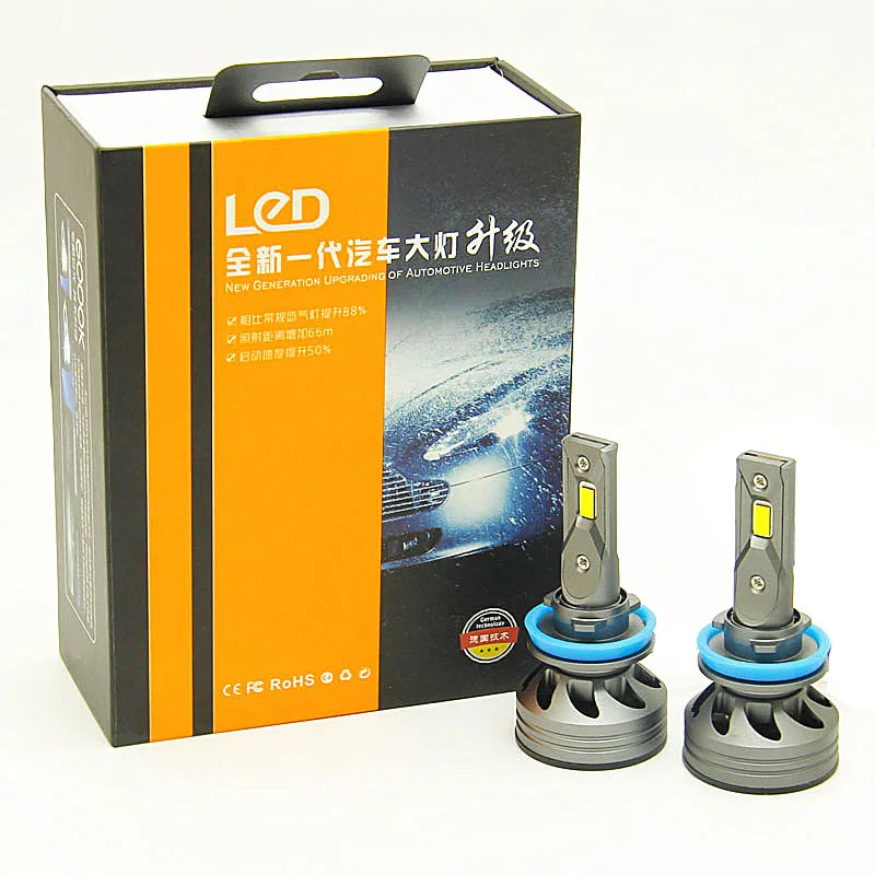 

canbus Headlight H7 LED H4 LED H1 H11 H3 H13 H27 880 9006 6000k 12V 24V error free Auto Headlamp Fog Light Bulb