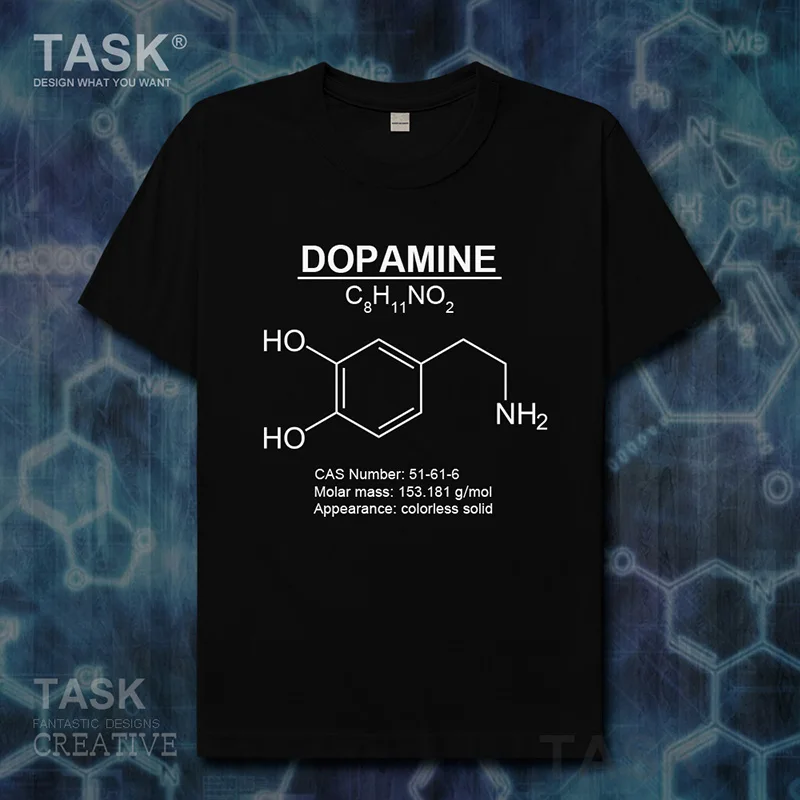 Dopamine Molecular Formula Chemistry Subject clothes Short sleeve t-shirt new Tops t shirt mens sweatshirt summer sports 01
