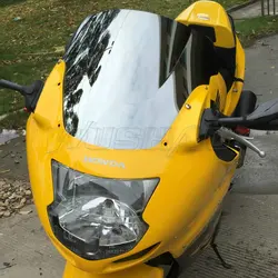 Motorcycle Double Bubble Windshield WindScreen Screen For 1996 - 2007 Honda CBR1100XX CBR 1100 XX Super Blackbird Black Iridium