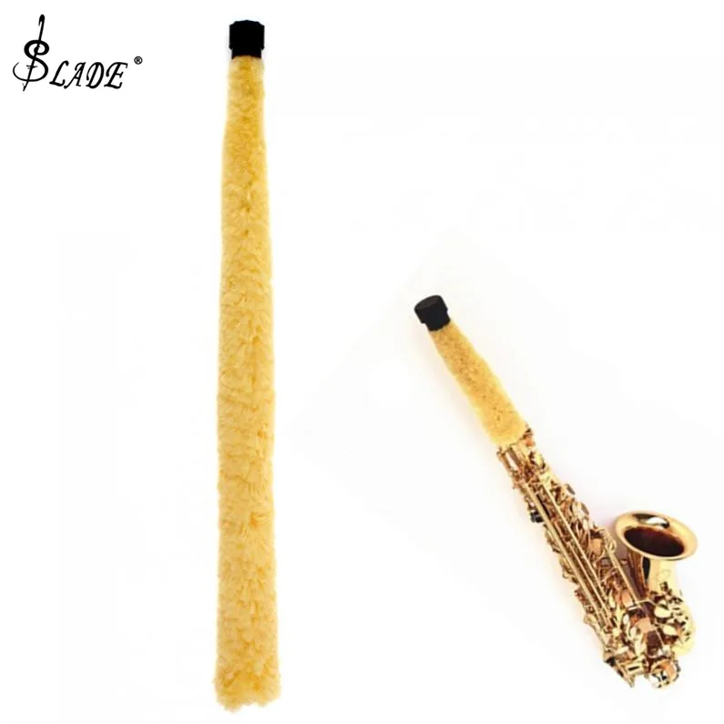 

Alto Saxophone Cleaner Yellow Fiber Soft Fiber Brush Pad Saver Durable and Easily Keep Saxophone Clean and Dry