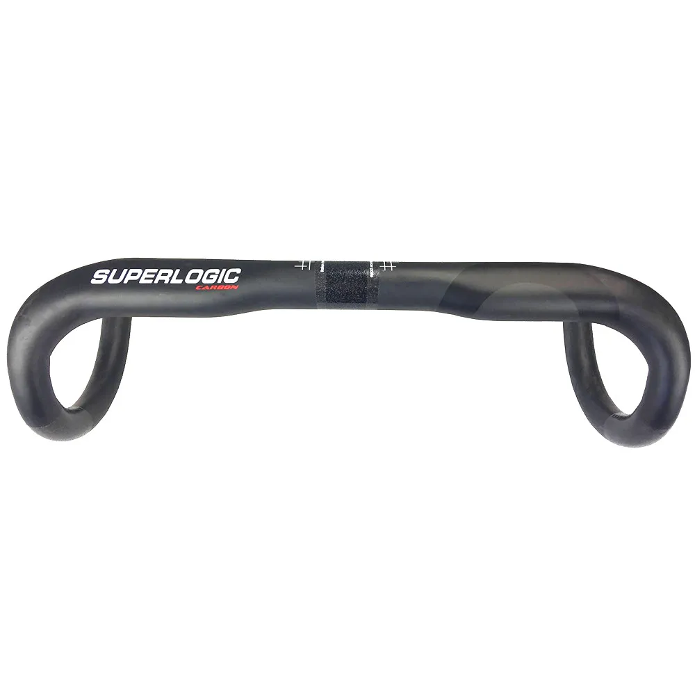 Carbon Fiber Road Bike Handlebar Matt black curved grooves Drop Handle Bars Matt Black 31.8*400/420mm