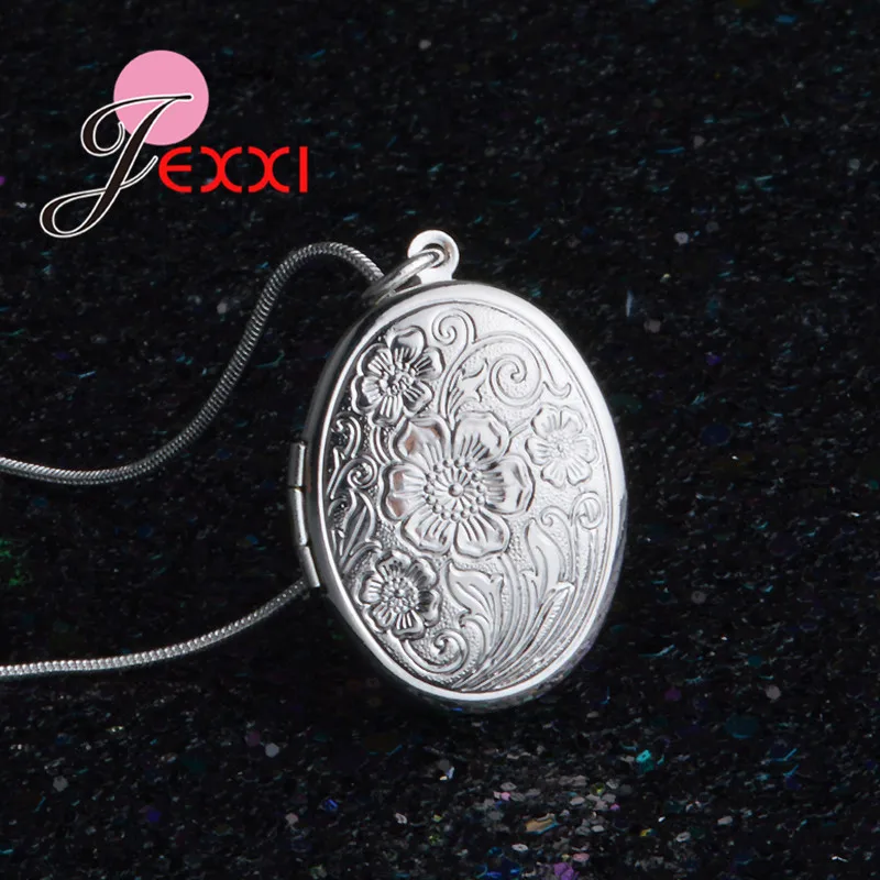 Exquisite Flower Pattern 925 Silver Fashion Item Pocket Watch Type Men Women Necklace Trendy Jewerly Support Retail