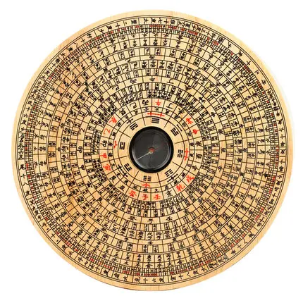 

Chinese Magical Peach Wood Round Compass, Bedroom, Living Room, Children Home Decoration