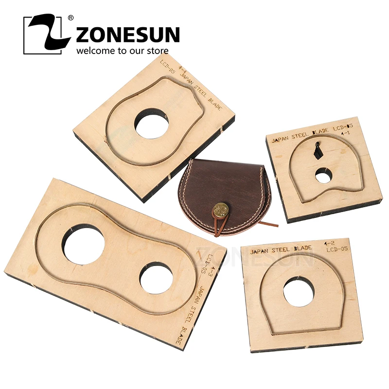 ZONESUN T033 Customized leather cutting die handicraft tool coin purse punch coin pouch cutter mold DIY paper laser knife die