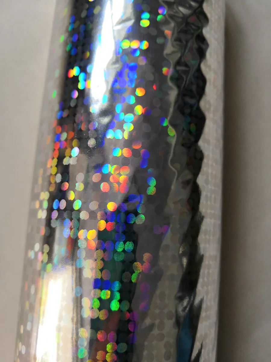 

Hot stamping foil silver Bright spot pattern B44 holographic foil hot press on paper or plastic metarials hot foil transfer film