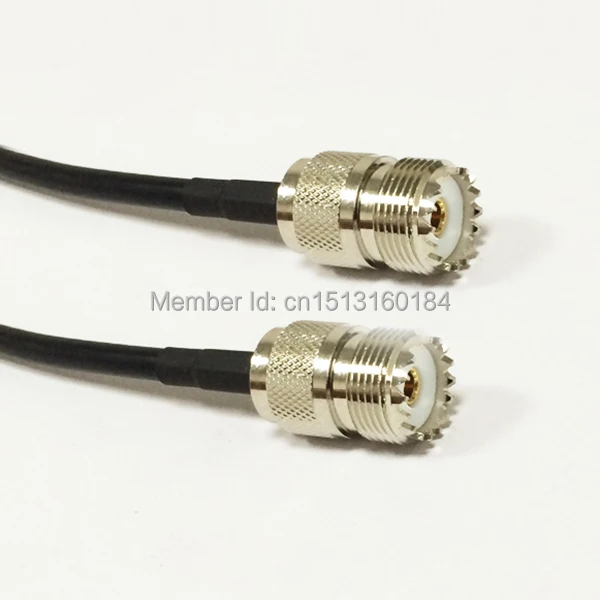 Modem baru Coaxial Pigtail UHF Perempuan Jack Connector Beralih UHF Perempuan Jack Konektor RG58 Kabel 50 CM 20 "Adapter