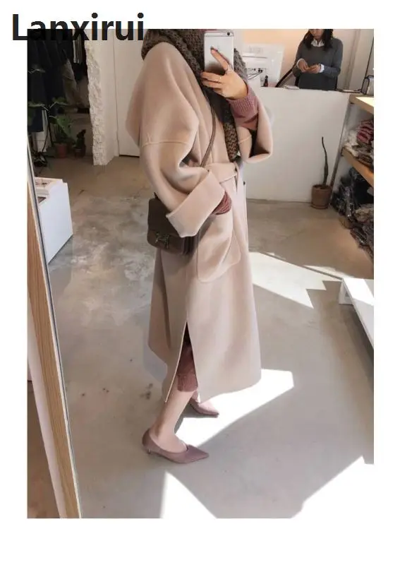 

New Arrival Autumn European Style Women Long Cardigan Sweater Long Sleeve Coat Loose Big Yards Coat Outwear Big 3XL