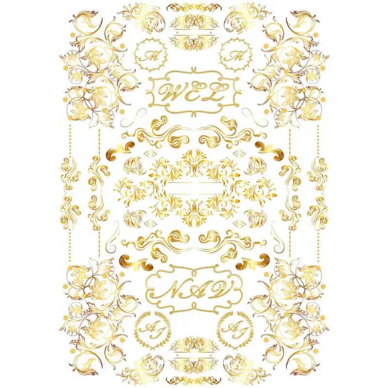 

2 pcs/lot Retro Rose Gold Decoration Scrapbook Book Journal Stationery Stickers Planner Diary School Office Craft Supplies