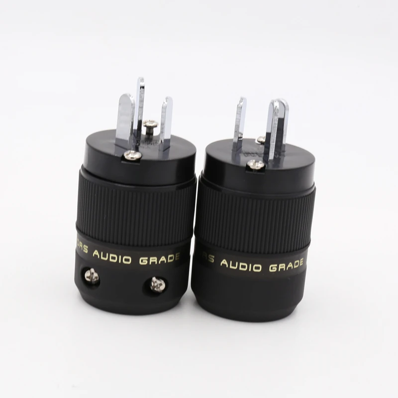 2pcs HIFI audio AU AC power cord  Male Power Plug Connector for diy power cable