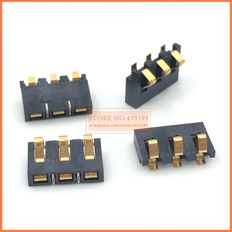 5PCS New 3Pin Inner Battery Connector Holder Clip Contact replacement for mobile phones common use high quality image 3