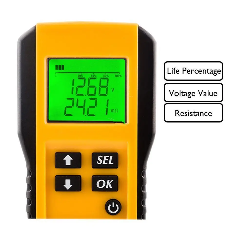 Heißer Verkauf Professionelle Hohe Genauigkeit Auto Batterie Analyzer Testing Tool Für 12V Blei Säure Batterie Tester Mit LCD Display checker