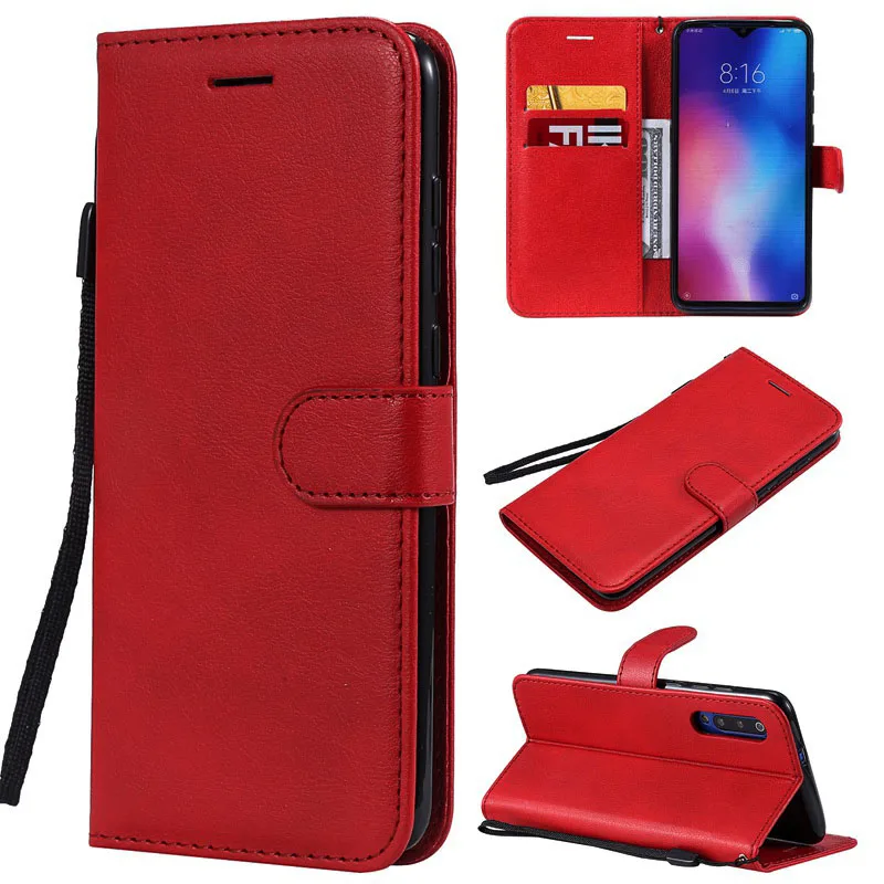 Lancase Phone Case For XiaoMi Mi 9 Leather Case With Stand Design Black Brown Blue Red Purple And Rose Gold 6 Colors MI 9 case