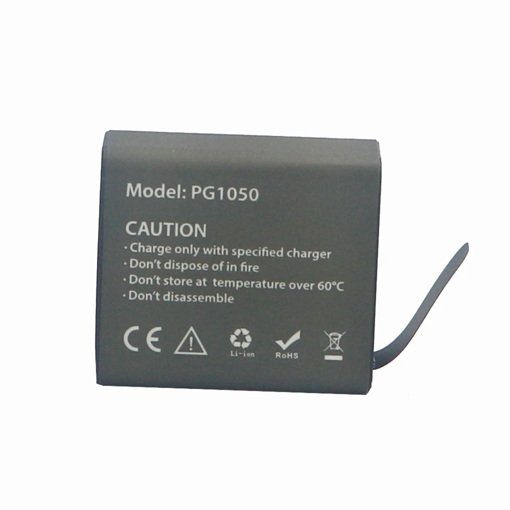 PG1050 Rechargeable Li-ion Spare Battery 1050mAh for Eken V8s H8 H9 H8R H9R H8 Pro Sport Action Camera Parts & Accesories