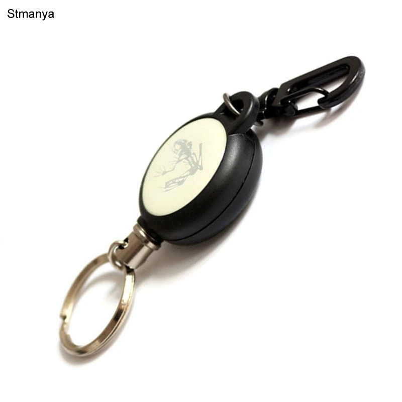 New TAD Steel Rope Burglar Tool key Chain Belt Money Retractable Key Recoil Ring Pull Chain Clip Keychain key rind K1326