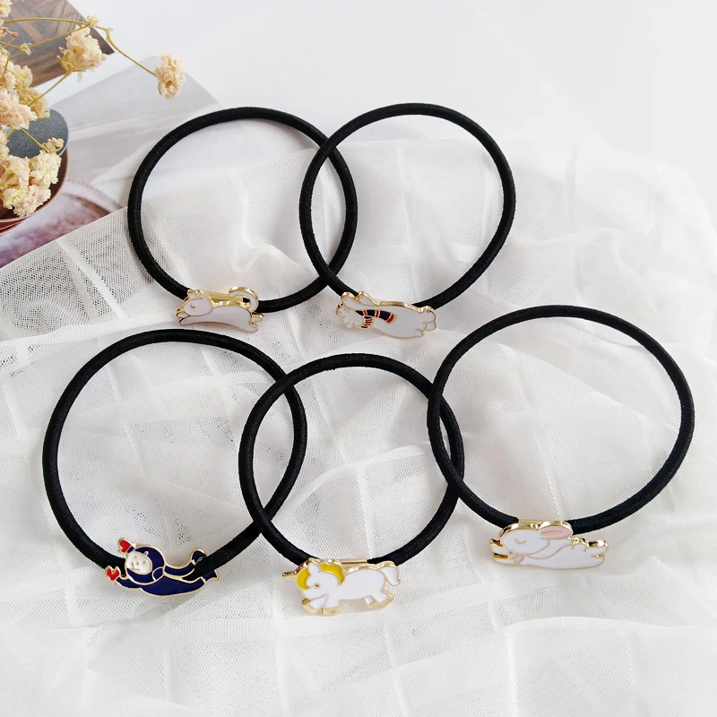 H059 Cartoon Sweet Cute Animal Rabbit Bear Unicorn Cat Planet Astronaut Hair Band Hair Accessary Wholesale view 4