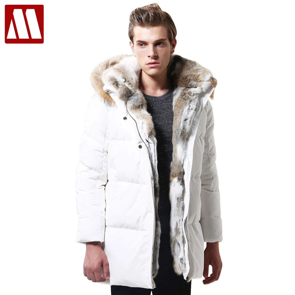 

2022 Winter New Warm Thick Jacket Mens High Quality Fur Hood White duck down Keep Leisure Jacket Male Coat Plus Size 3XL 4XL 5XL