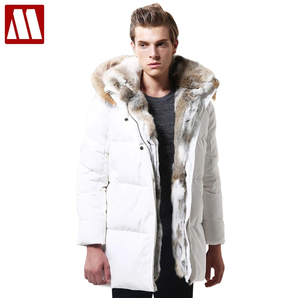 2022 Winter New Warm Thick Jacket Mens High Quality Fur Hood White duck down Keep Leisure Jacket Male Coat Plus Size 3XL 4XL 5XL