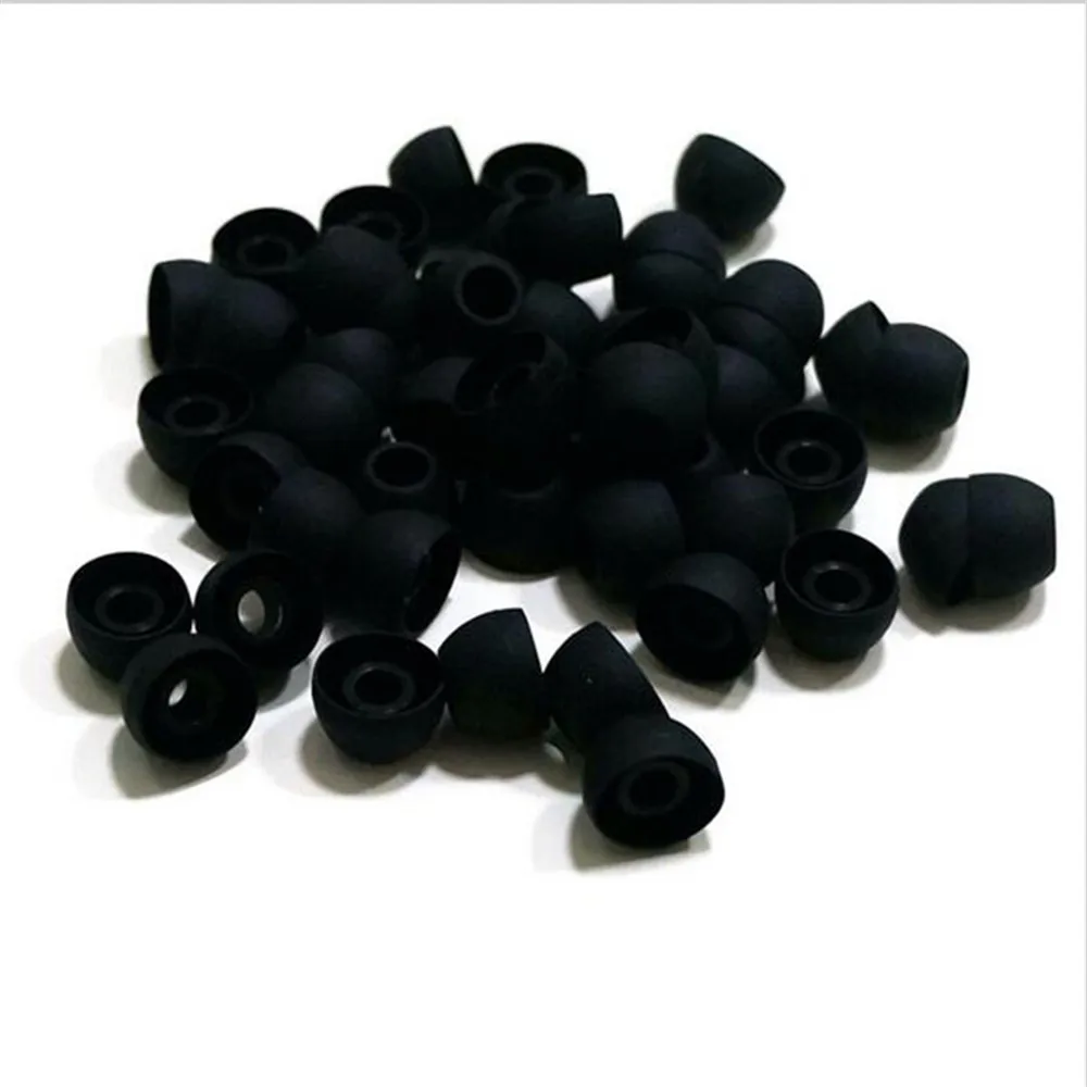 Hot 20 pcs Replacement Silicone EARBUD Tips for Skullcandy in-ear Earphones clear black