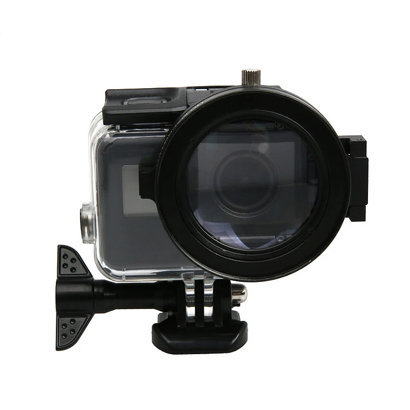 Filter close up +16 Macro + Lens Protector Cap + 52mm Adapter Ring Filtors for Gopro Hero 5 6 7 BLACK Waterproof Case Accessorie