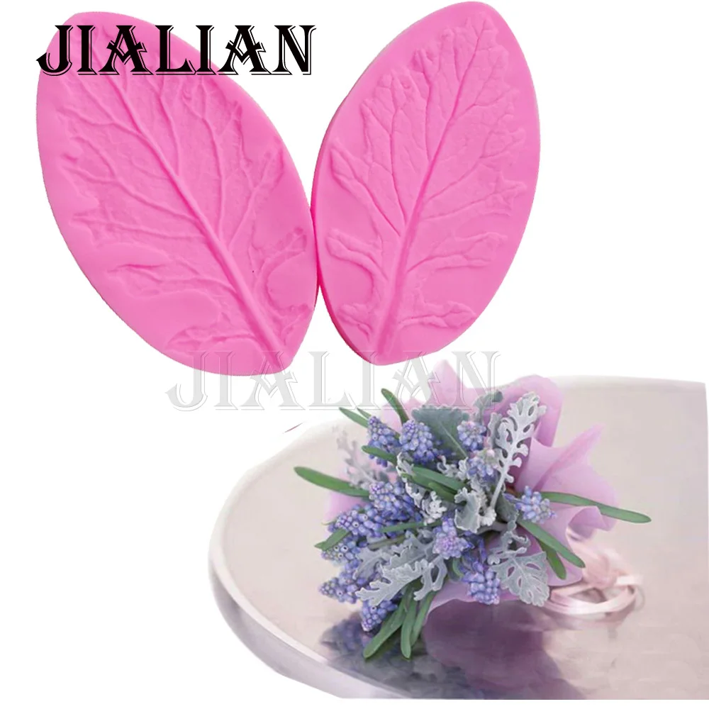 Petal Flower Leaf Veiner Silicone Mold Cake Decorating Fondant Impression Flower Sugarcraft Cake Mold T0977