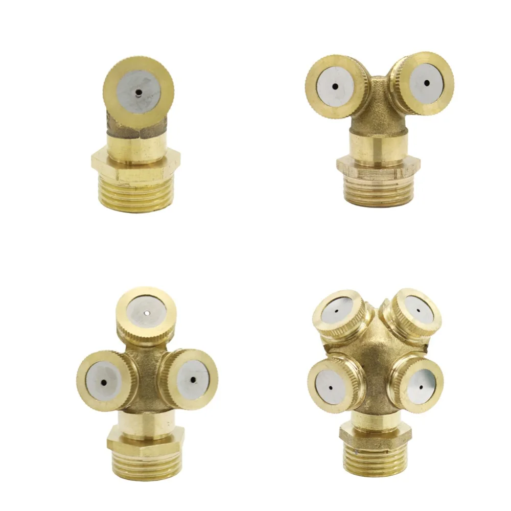 

Adjustable Brass Spray Misting Nozzle with 1/2 Inch Male Thread Agricultural Spraying pesticides Fogger Irrigation 1 Pcs