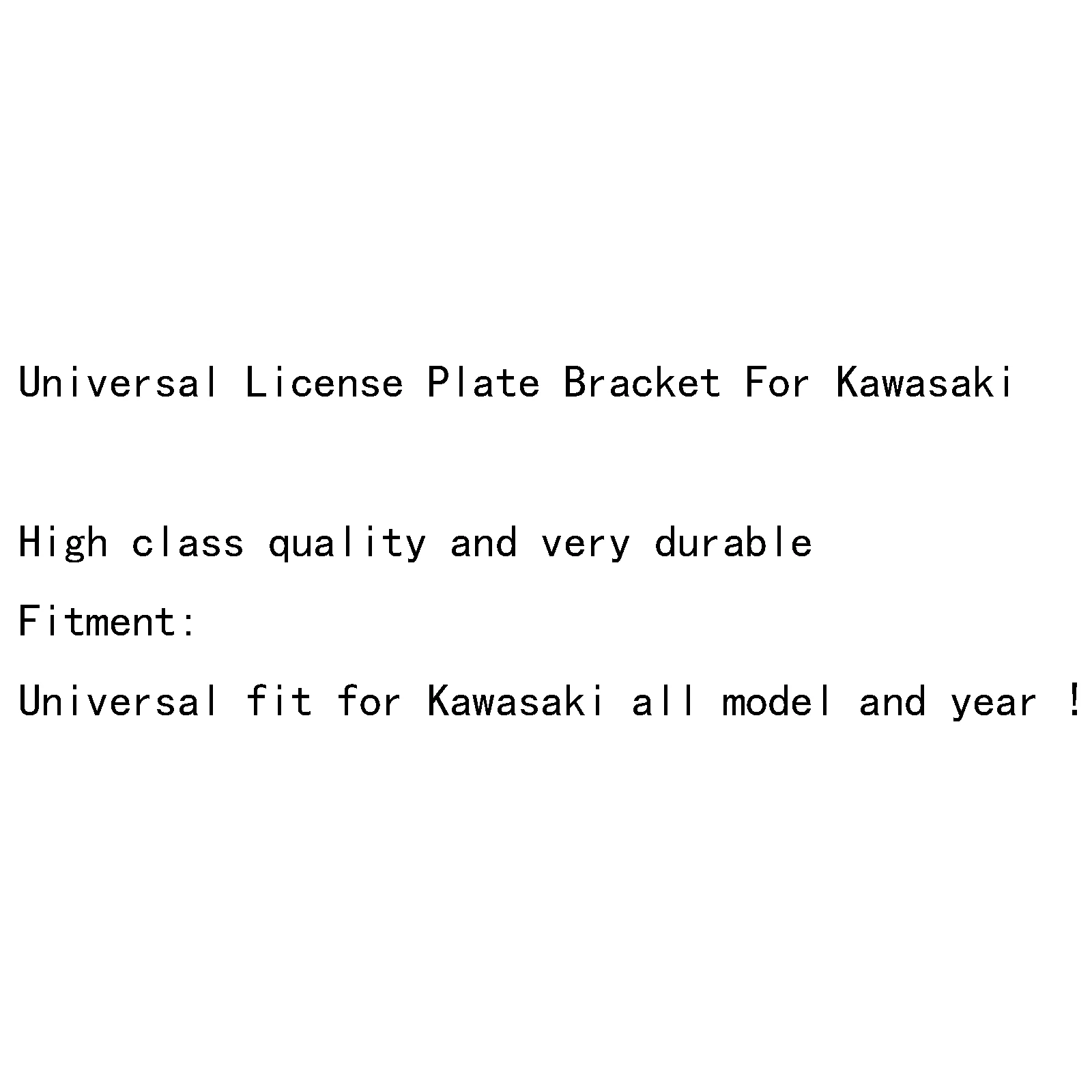 Artudatech Universal License Plate Bracket for Kawasaki NINJA 250R ZX6R ZX9R ZX10R ZX12R