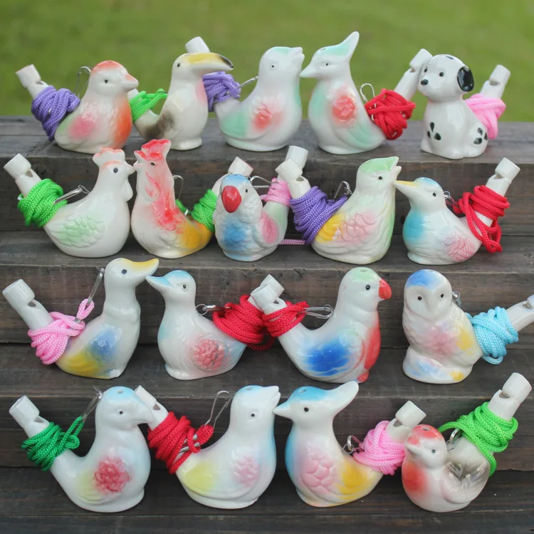 hot sell Bird Shape Whistle Children Ceramic Water Ocarina Arts And Crafts Kid Gift For Many Styles