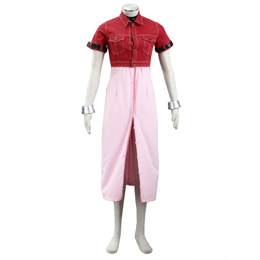 

Brdwn окончательная фантазия VII 7 Женский костюм для косплея Aerith gainsborо костюм высокого качества