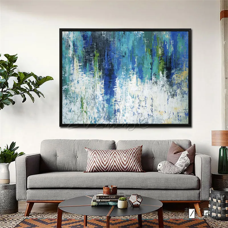 Hand painted canvas oil paintings handmade Wall art Pictures for living room modern abstract cuadros  Abstract_Color_00063