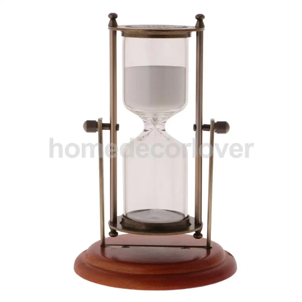 15 Minutes Wooden Frame Rotating Hourglass Sandglass Sand Timer Home Office Desk Decoration