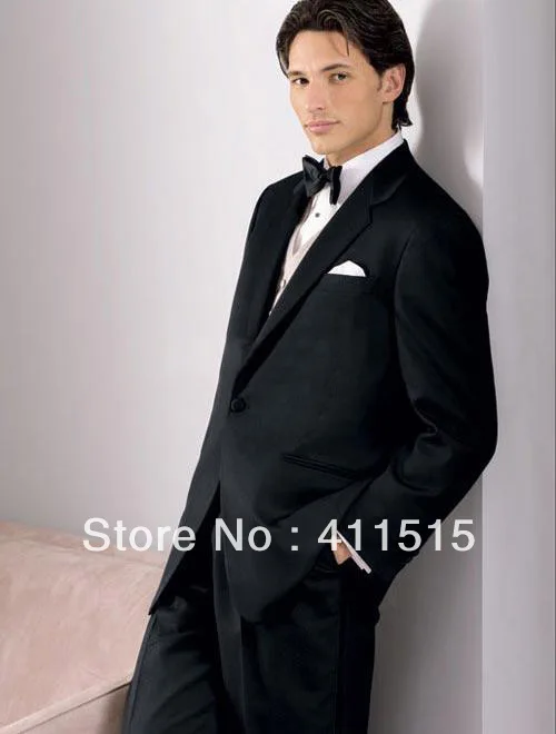 

Hot selling Attractive Black men's Suit Groom WEAR Wedding TuxedoS/custom groom suitS/free shipping!!!custom MAN DRESS