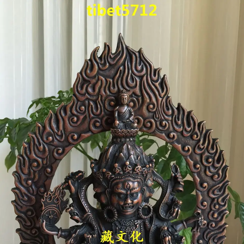 Tibetan Buddhist brass nice looking Vajra Krodha Mahabala Ucchusma buddha statue Garden Decoration 100% real Brass brass