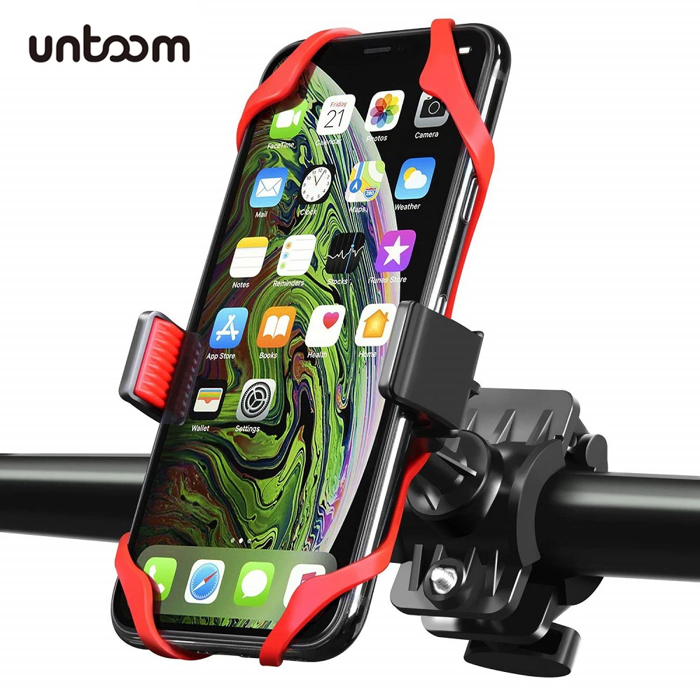 Universal Bike Bicycle Mobile Phone Holder Anti-Slip Motorcycle Handlebar Mount for iPhone 15 14 Samsung Huawei Xiaomi Redmi