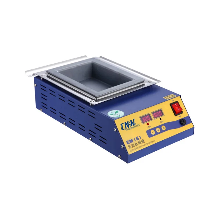 High Temperature 0-600℃ Lead free Square Soldering Pot CM-161 Titanium Solder Furnace Tin Melting Digital Display 220V 110V 1KW